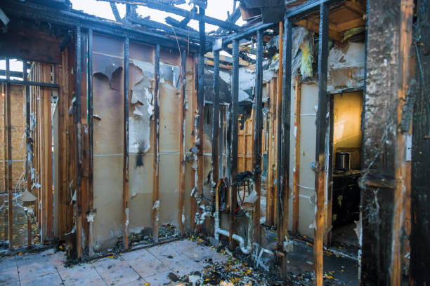 Professional Emergency Fire Damage Restoration technician working in Ferndale, WA